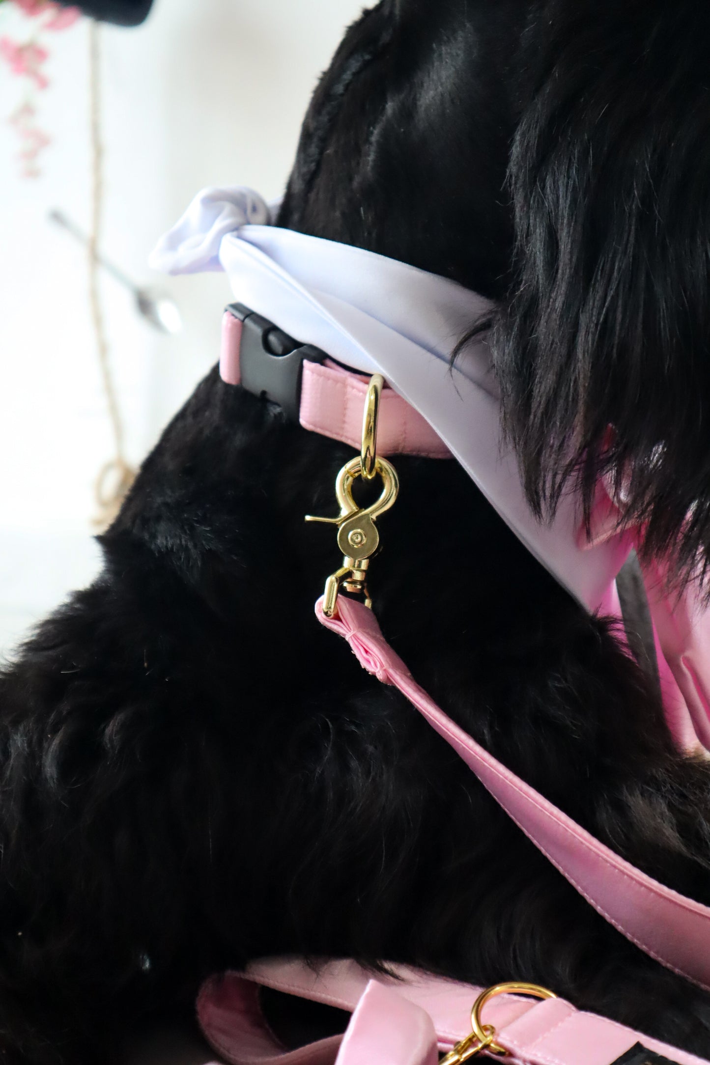 Doguette Light Pink Satin Leash