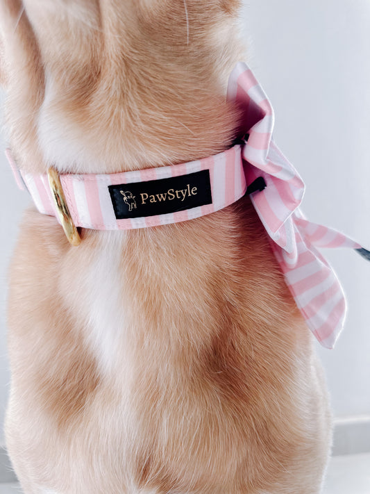 Navy Pink Lines Collar