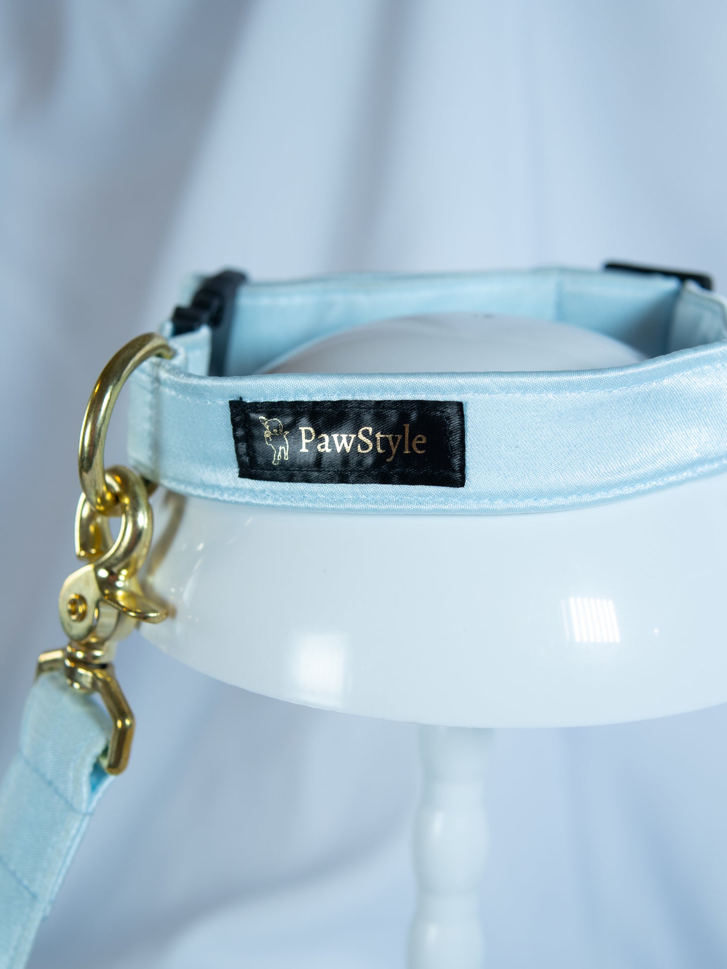 Baby Blue Satin Collar