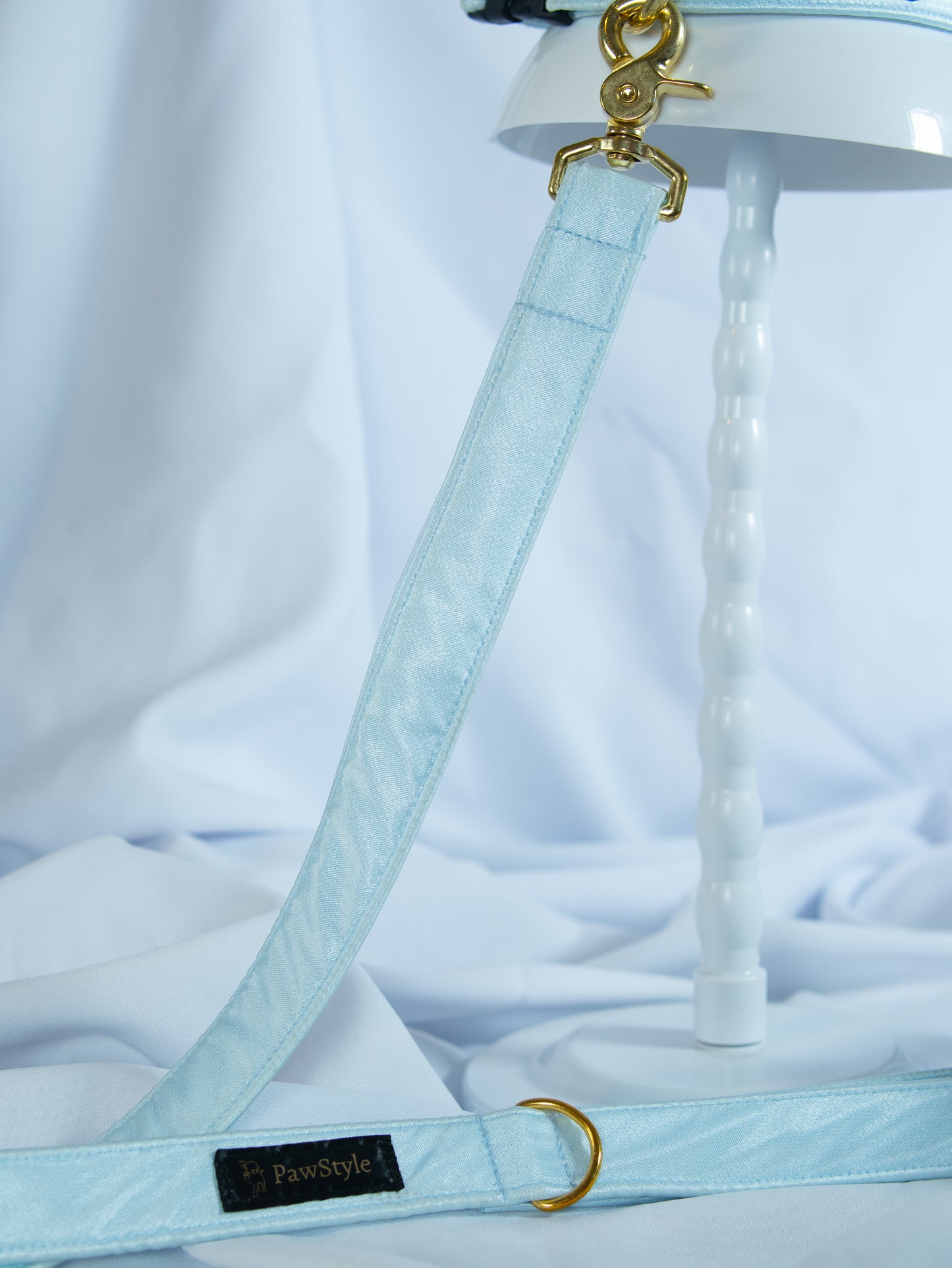 Baby Blue Satin Leash