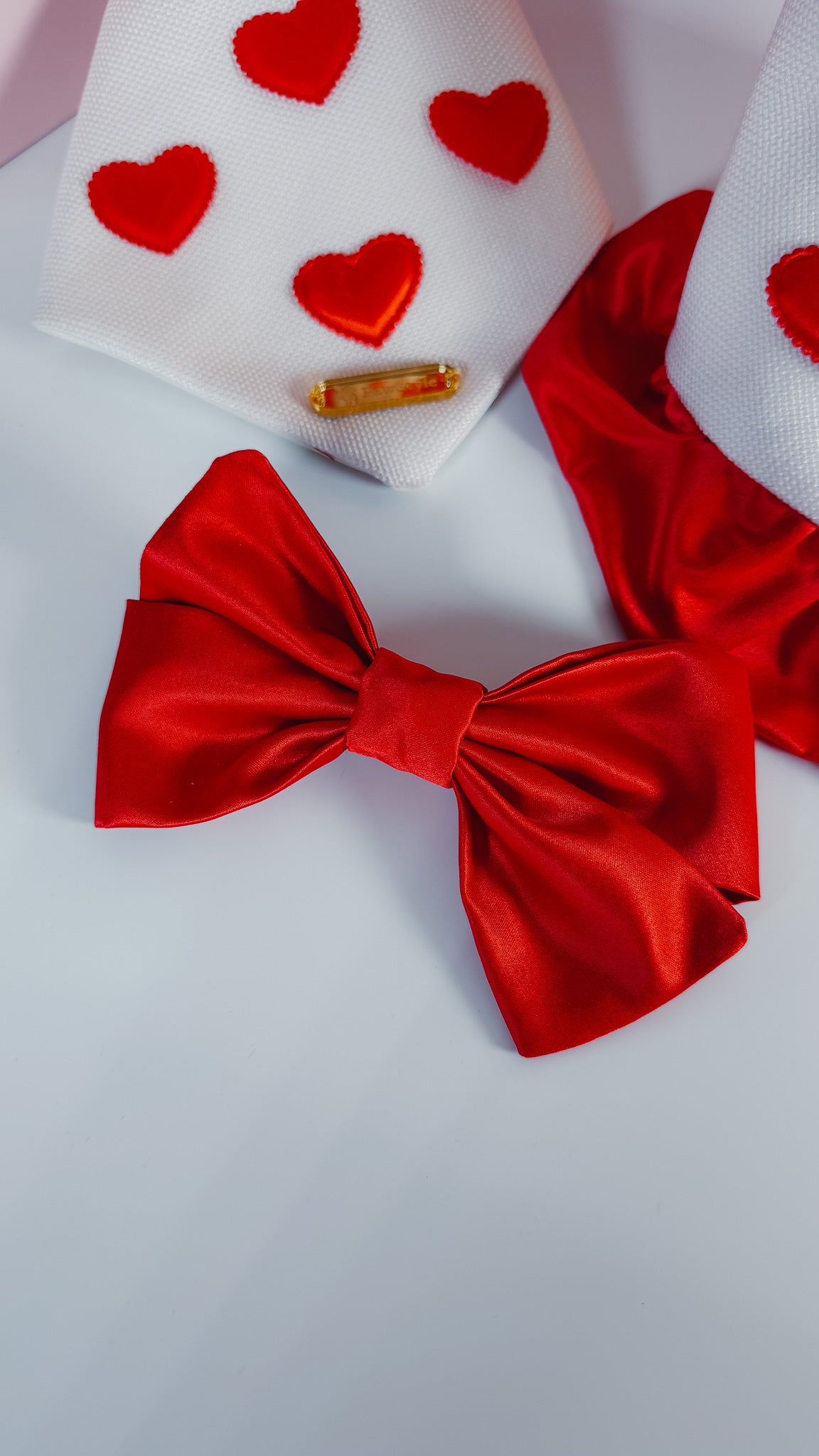 Red Bridal Satin Oversize Hair Bow