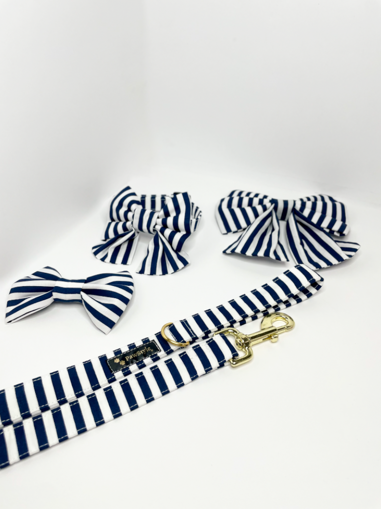 Navy Lines Leash